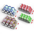 4 - Pack Expandable Can Organizer – Clear Refrigerator Drink Storage - GluxeHaus