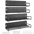 4Pack Strong Magnetic Spice Rack Organizer Fridge Storage Shelf For Jars Seasoning Tins Utensils Space Saver Holder For Refrigerator Microwave