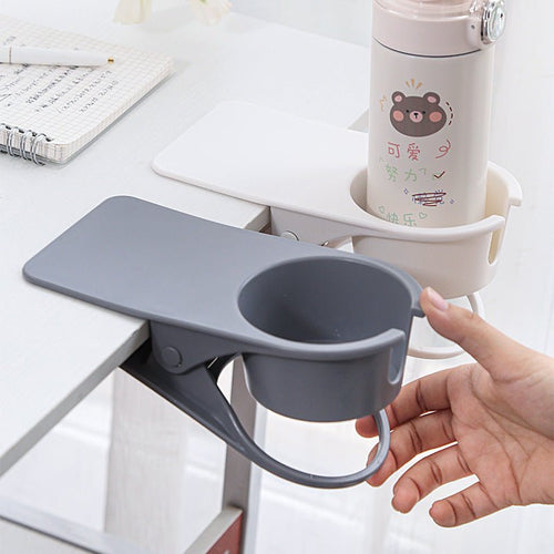 Desk Cup Holder Organizer – Clip - On Table Storage Rack - GluxeHaus