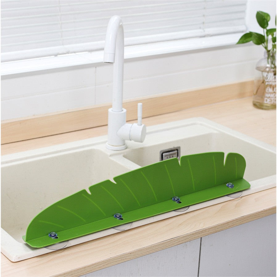 Silicone Kitchen Sink Splash Guard With Suction Cup Waterproof And Oil-Proof  Anti-Splash Baffle Soft Sink Shield For Dishwash