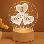 3D Acrylic LED Lamp – Modern USB Night Light - GluxeHaus