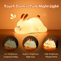 Rabbit LED Night Light – Soft Touch Bedside Lamp - GluxeHaus