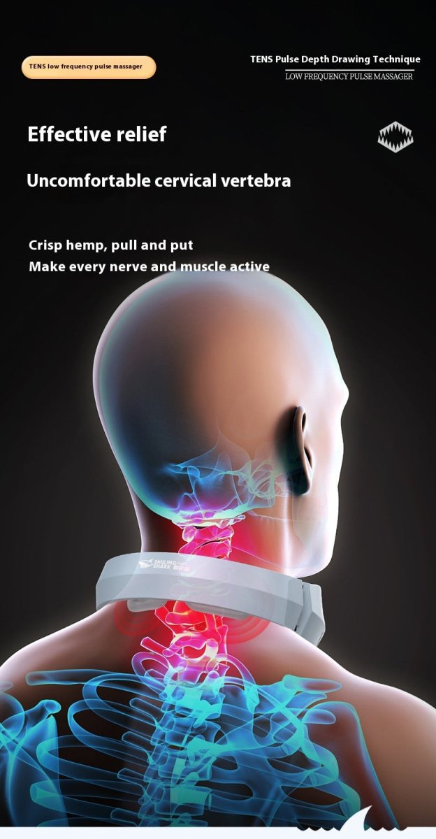 Electric Neck Massager with Heat & EMS Pulse Technology - GluxeHaus
