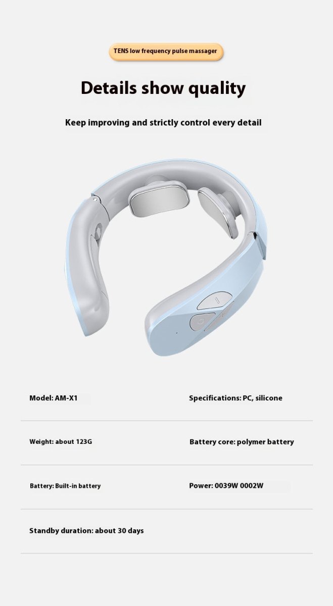 Electric Neck Massager with Heat & EMS Pulse Technology - GluxeHaus