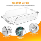 4 - Pack Expandable Can Organizer – Clear Refrigerator Drink Storage - GluxeHaus