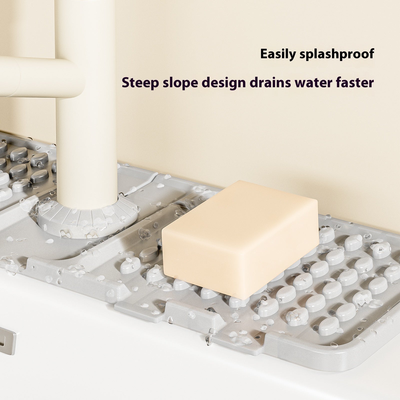 Faucet Water Draining Pad Cutting Splash-proof Water Sink Sink Silica Gel Pad Bathroom Table Non-slip Soap Mat