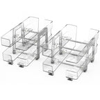 2 - Pack Rolling Can Organizer – Adjustable 2 - Tier Fridge Storage - GluxeHaus