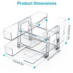 2 - Pack Rolling Can Organizer – Adjustable 2 - Tier Fridge Storage - GluxeHaus