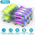 2 - Pack Rolling Can Organizer – Adjustable 2 - Tier Fridge Storage - GluxeHaus