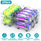 2 - Pack Rolling Can Organizer – Adjustable 2 - Tier Fridge Storage - GluxeHaus