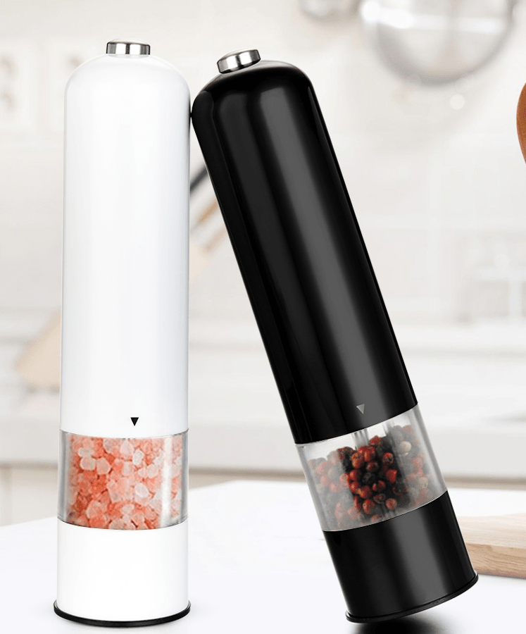 Electric Salt & Pepper Grinder – Adjustable One - Hand Operation - GluxeHaus