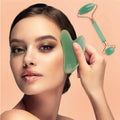 Jade Roller & Gua Sha Facial Set