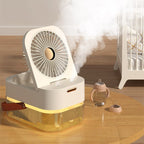 Portable Mist Fan – USB Air Cooler with Night Light - GluxeHaus