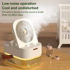 Portable Mist Fan – USB Air Cooler with Night Light - GluxeHaus