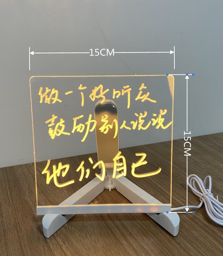 LED Note Board Lamp – Acrylic Message Light - GluxeHaus