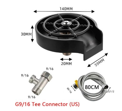 Sink Cup Washer – High - Pressure Multi - Angle Spray - GluxeHaus