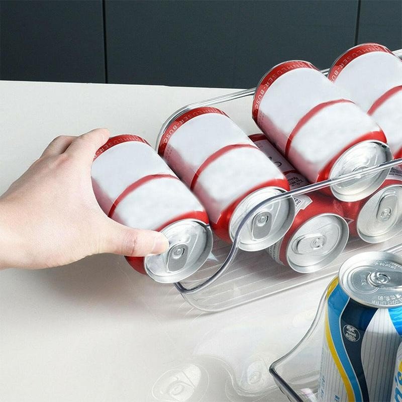 Clear Beverage Organizer Bin – Refrigerator & Cabinet Storage Holder - GluxeHaus