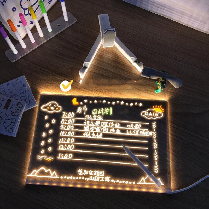 LED Note Board Lamp – Acrylic Message Light - GluxeHaus