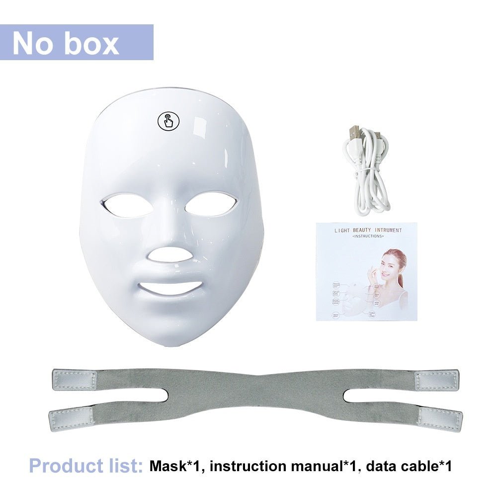 7 - Color LED Therapy Face Mask – At - Home Skin Rejuvenation - GluxeHaus