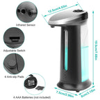 400ml Automatic Touchless Soap Dispenser – Black - GluxeHaus