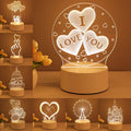 3D Acrylic LED Lamp – Modern USB Night Light - GluxeHaus