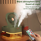 Portable Mist Fan – USB Air Cooler with Night Light - GluxeHaus