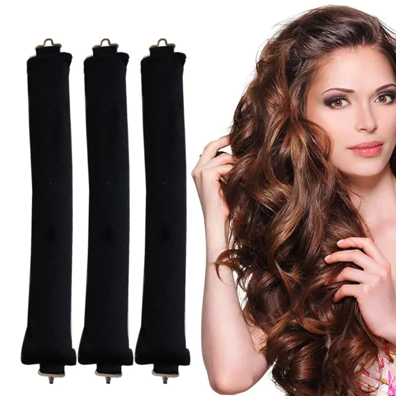 Thick Curling Wand for Big Waves - 3 Curling Rods