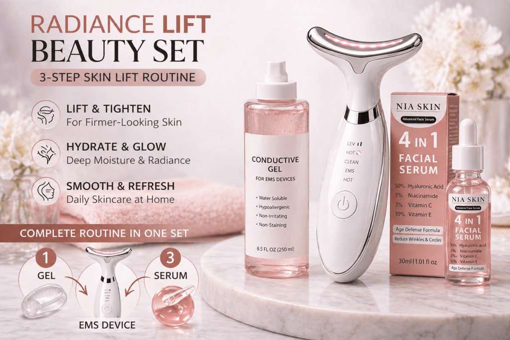 Radiance Lift Beauty Set – 3 Step Skin Care Routine - GluxeHaus
