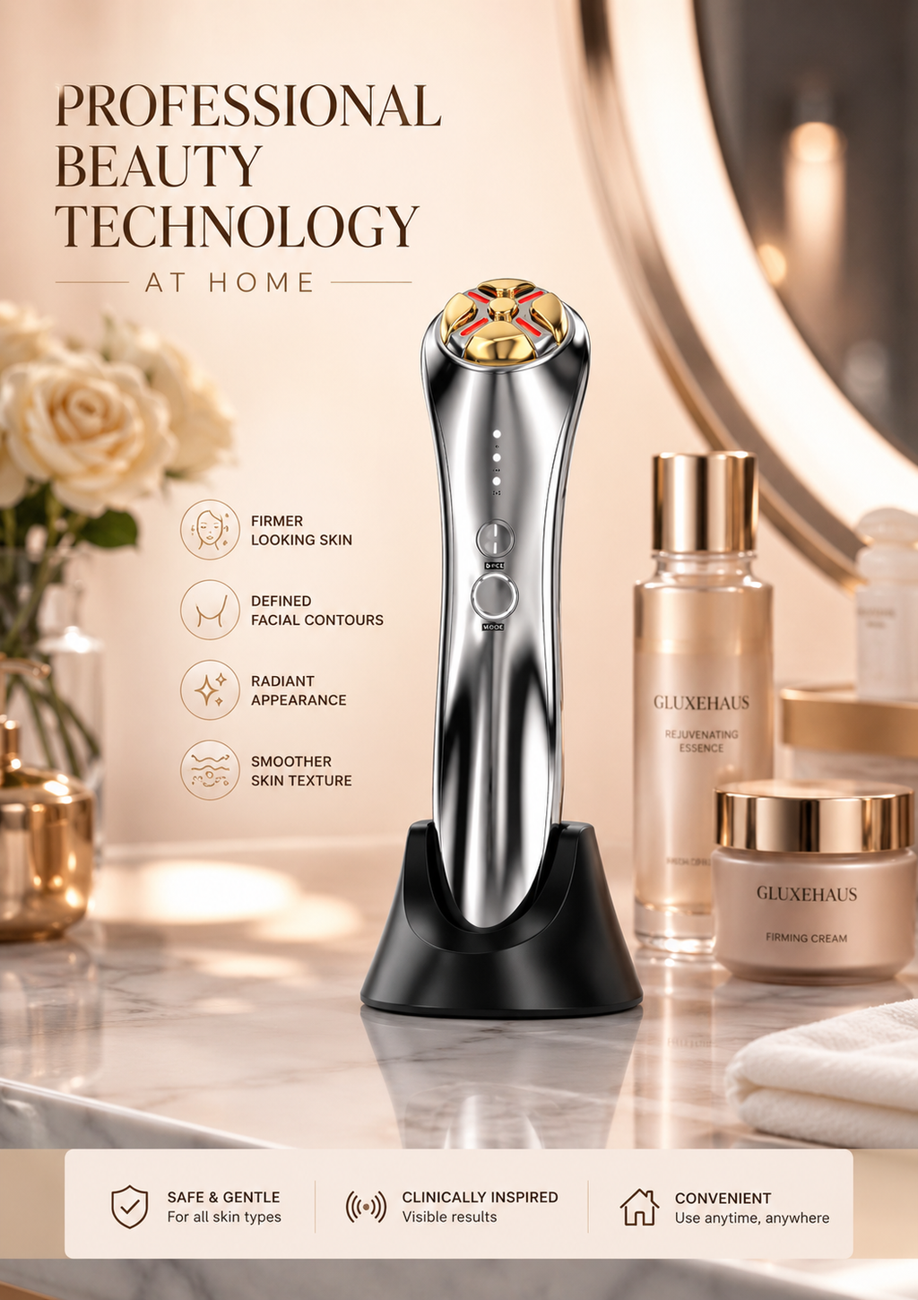 GluxeHaus Sculpt Architect™ | 1MHz RF, EMS & Electroporation System