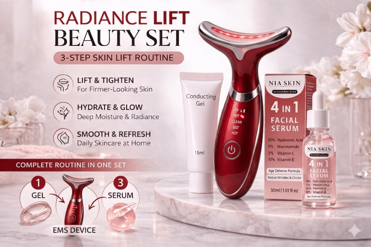 Radiance Lift Beauty Set – 3 Step Skin Care Routine - GluxeHaus