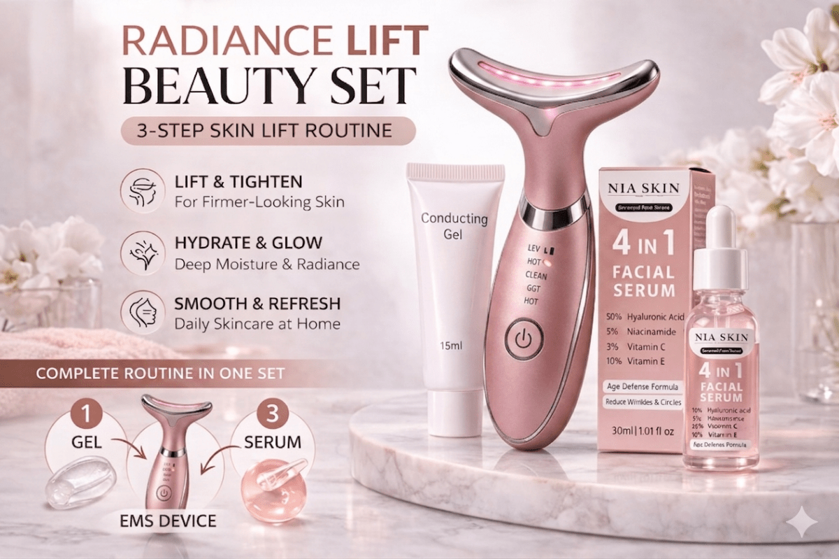 Radiance Lift Beauty Set – 3 Step Skin Care Routine - GluxeHaus