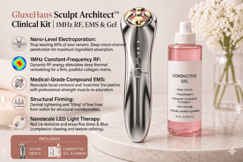 GluxeHaus Sculpt Architect™ Clinical Kit | 1MHz RF, EMS & Gel - GluxeHaus