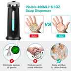 400ml Automatic Touchless Soap Dispenser – Black - GluxeHaus
