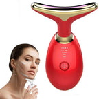 Thermal EMS Face & Neck Massager - Anti - Wrinkle & Double Chin Sculptor (Red) - GluxeHaus