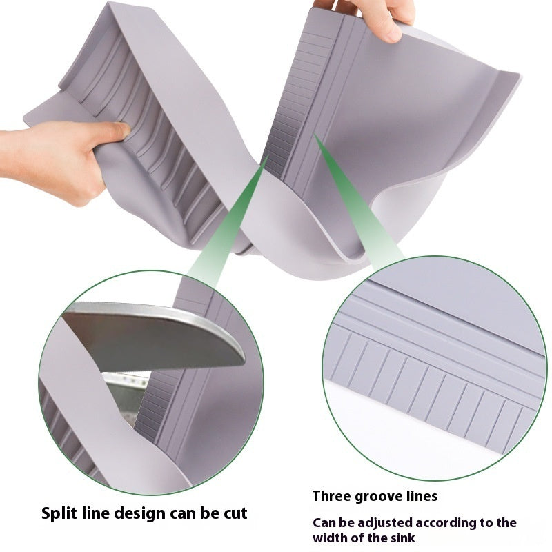 New Silicone Sink Edge Splash Shield Protector Upgraded Multifunctional Sink