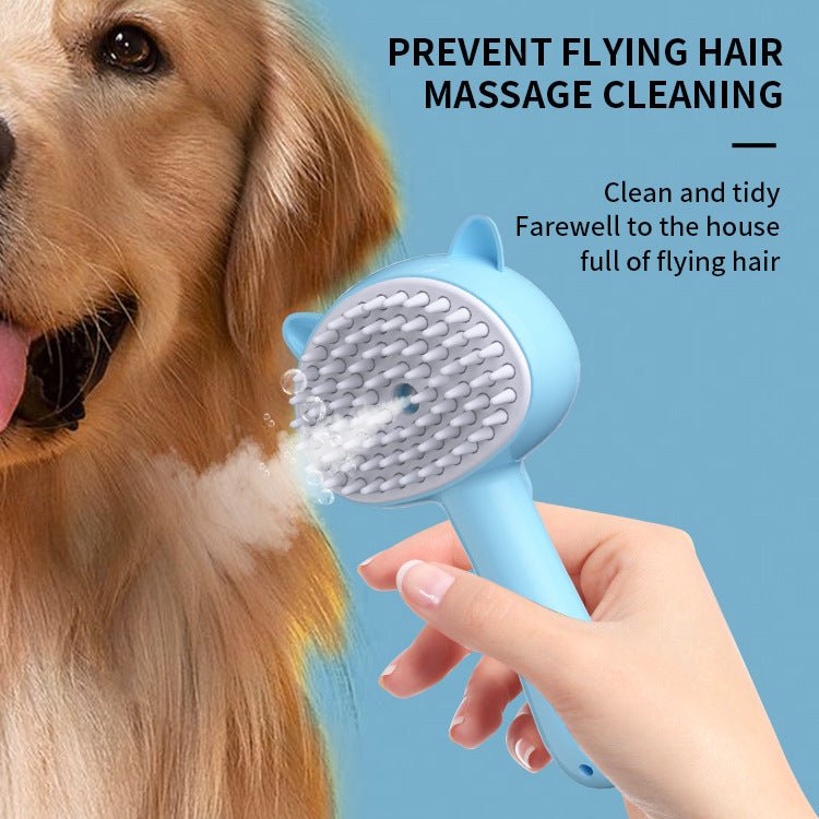 Pet Massage Brush Comb – Self - Cleaning Grooming Tool - GluxeHaus
