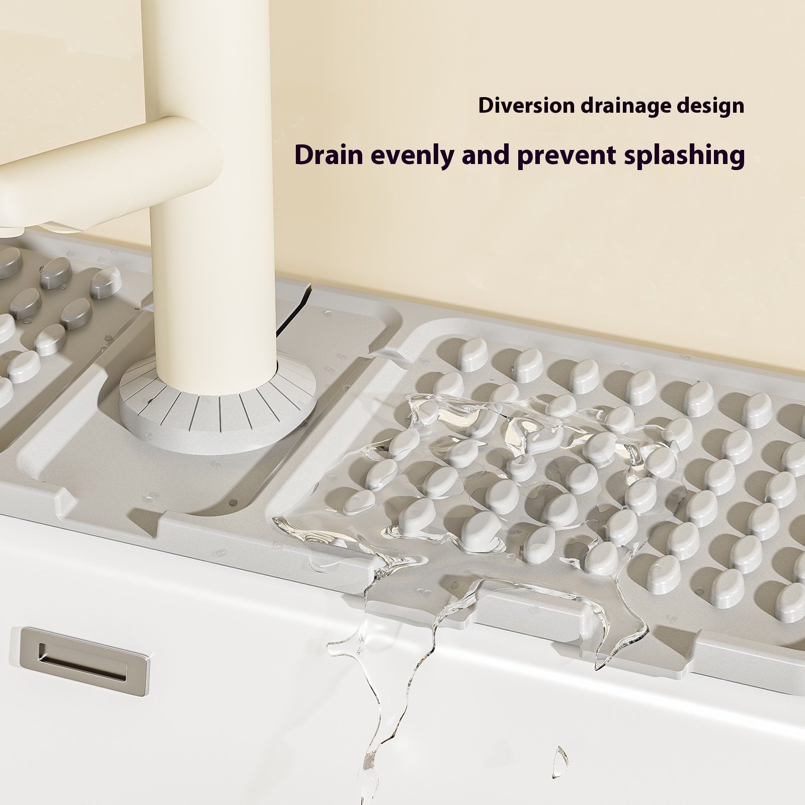Faucet Water Draining Pad Cutting Splash-proof Water Sink Sink Silica Gel Pad Bathroom Table Non-slip Soap Mat