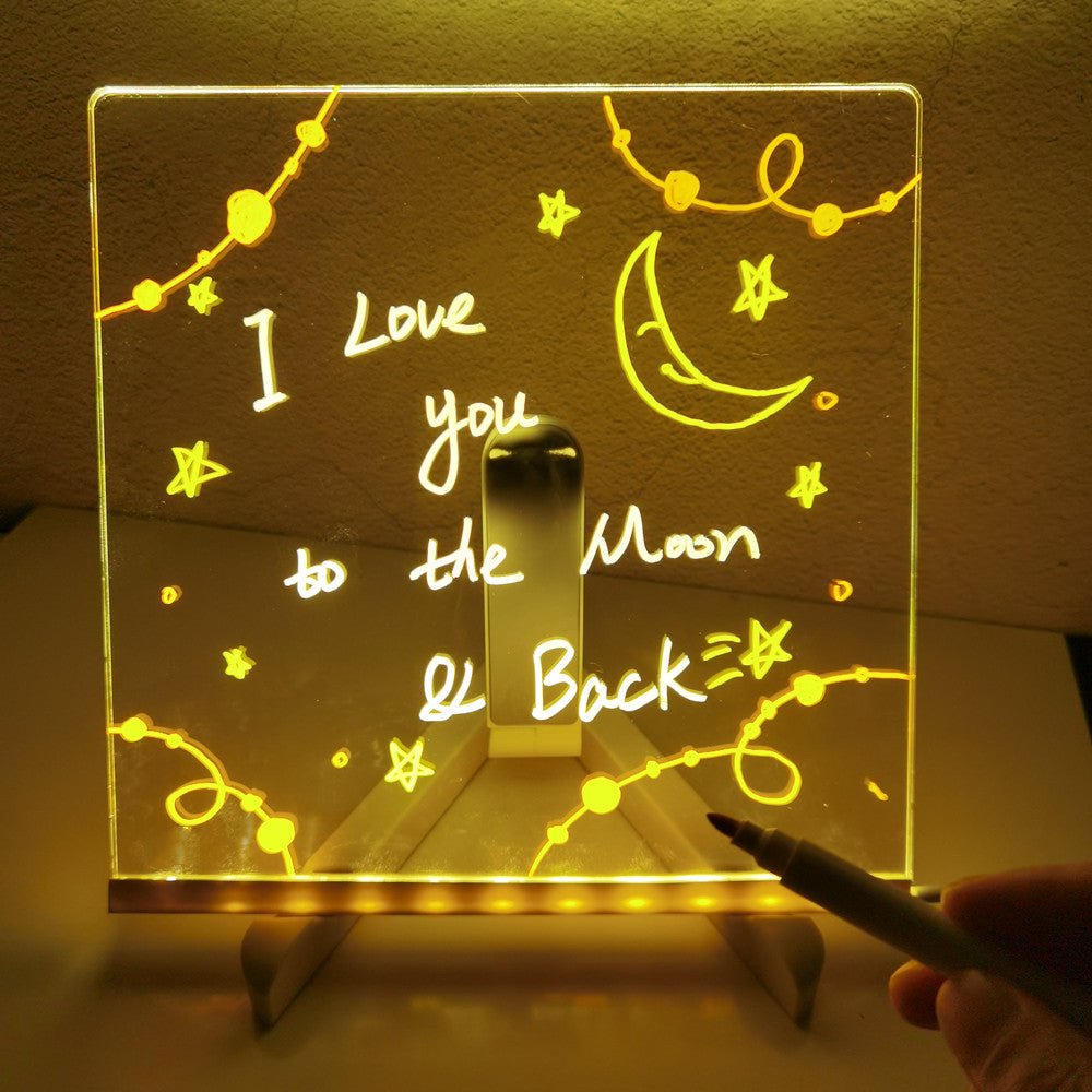 LED Note Board Lamp – Acrylic Message Light - GluxeHaus