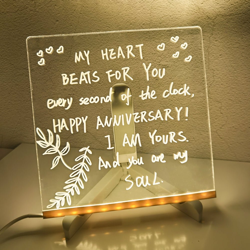 LED Note Board Lamp – Acrylic Message Light - GluxeHaus