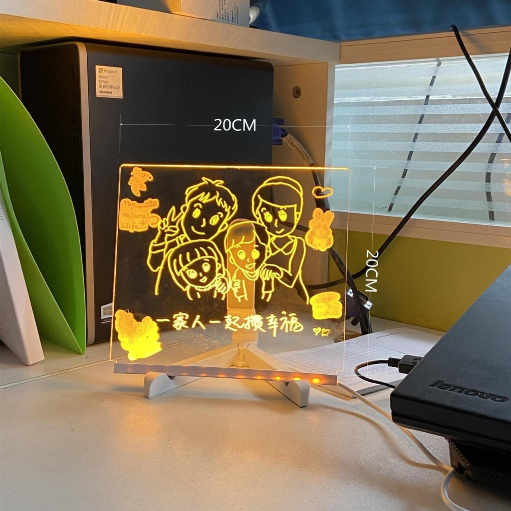 LED Note Board Lamp – Acrylic Message Light - GluxeHaus