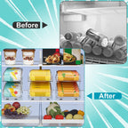 2 - Pack Rolling Can Organizer – Adjustable 2 - Tier Fridge Storage - GluxeHaus