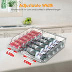4 - Pack Expandable Can Organizer – Clear Refrigerator Drink Storage - GluxeHaus