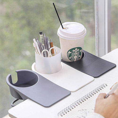 Desk Cup Holder Organizer – Clip - On Table Storage Rack - GluxeHaus