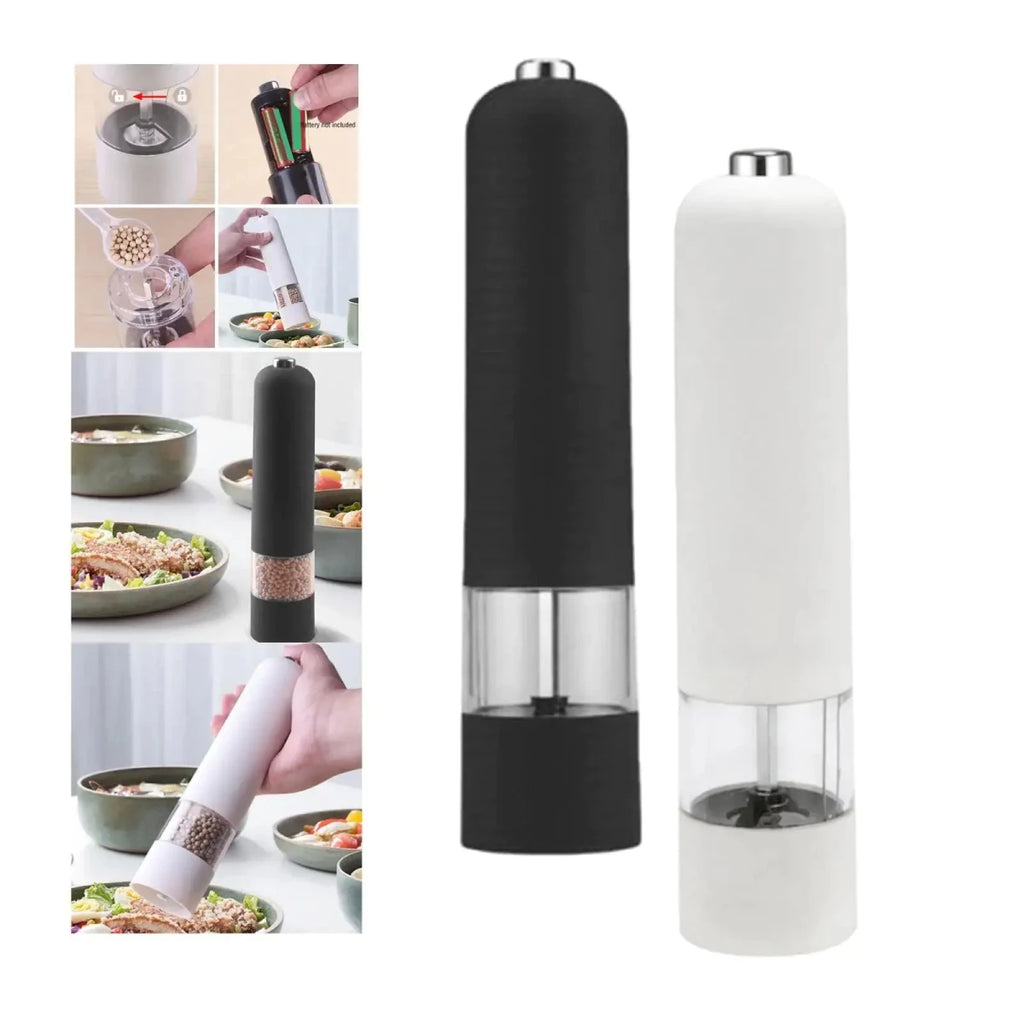 Electric Salt & Pepper Grinder – Adjustable One - Hand Operation - GluxeHaus